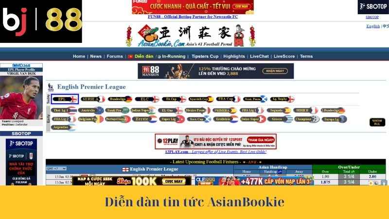 Diễn đàn tin tức AsianBookie
